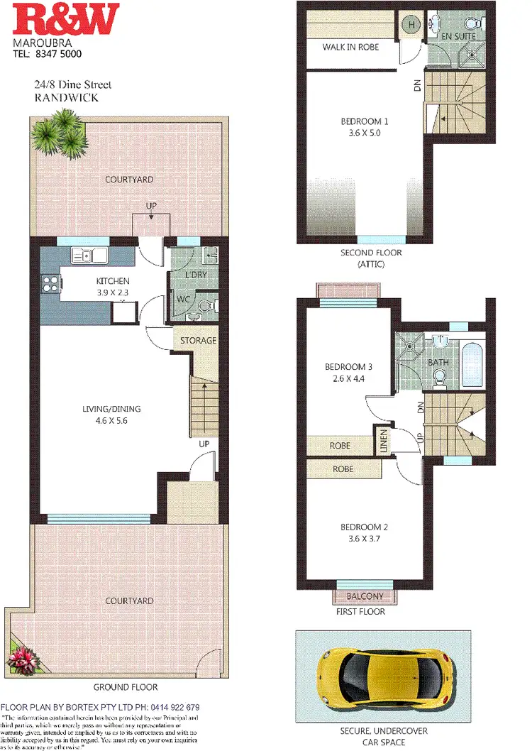 Floorplan of Homely townhouse listing, 24/8 Dine Street, Randwick NSW 2031