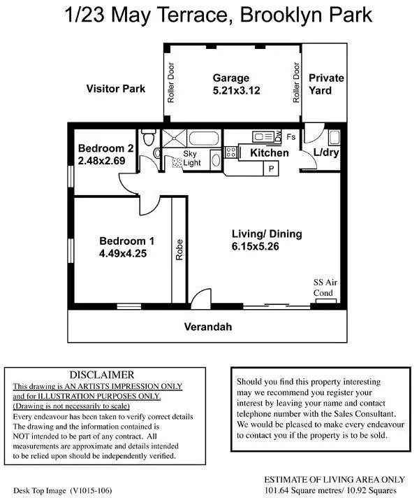 Floorplan of Homely unit listing, 2/23 May Terrace, Brooklyn Park SA 5032