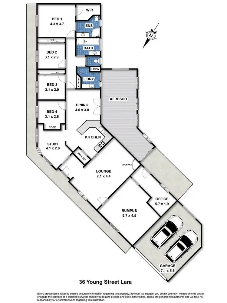 Floorplan of Homely house listing, 36 Young Street, Lara VIC 3212