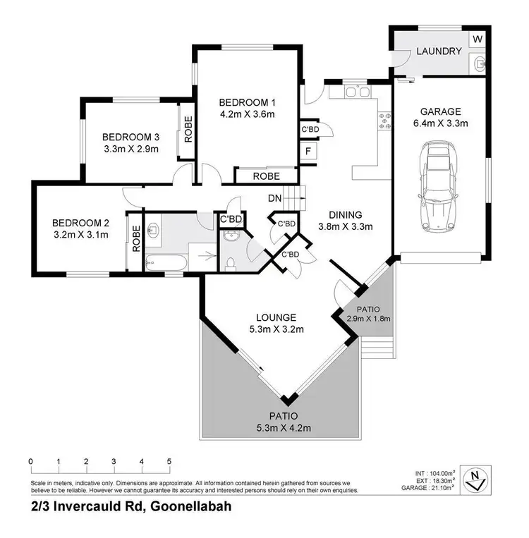 Floorplan of Homely unit listing, 2/3 Invercauld Road, Goonellabah NSW 2480