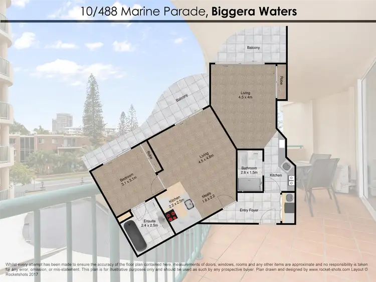 Floorplan of Homely apartment listing, 10/484-488 Marine Parade, Biggera Waters QLD 4216