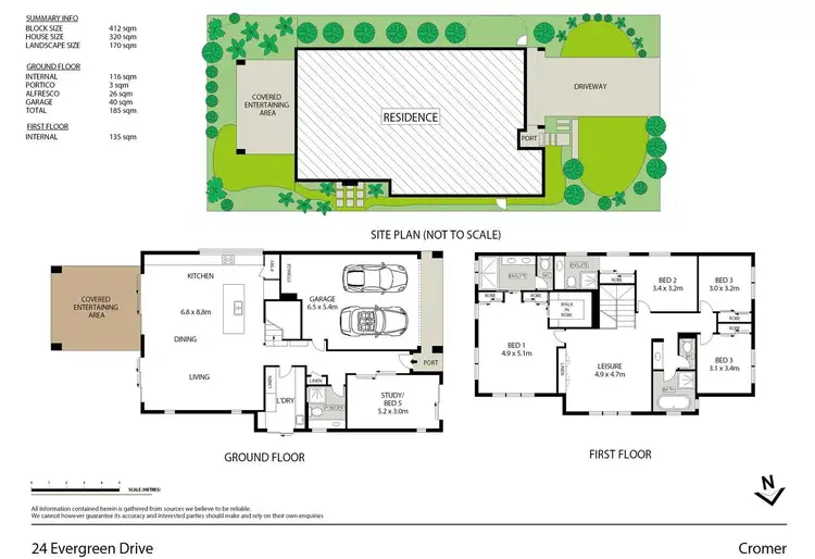 Floorplan of Homely house listing, 24 Evergreen Drive, Cromer NSW 2099