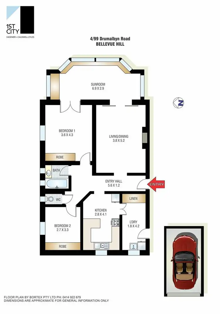 Floorplan of Homely apartment listing, 4/99 Drumalbyn Road, Bellevue Hill NSW 2023