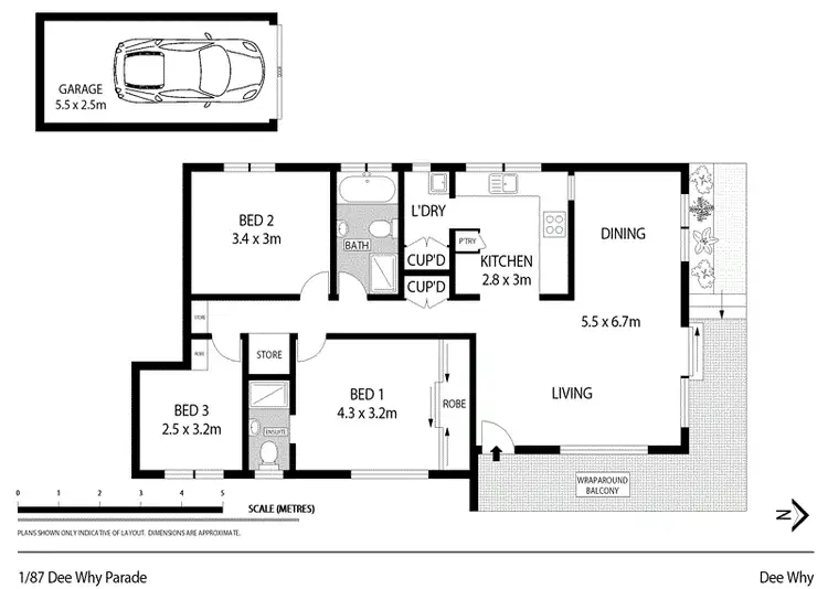 Floorplan of Homely unit listing, 1/87 Dee Why Parade, Dee Why NSW 2099