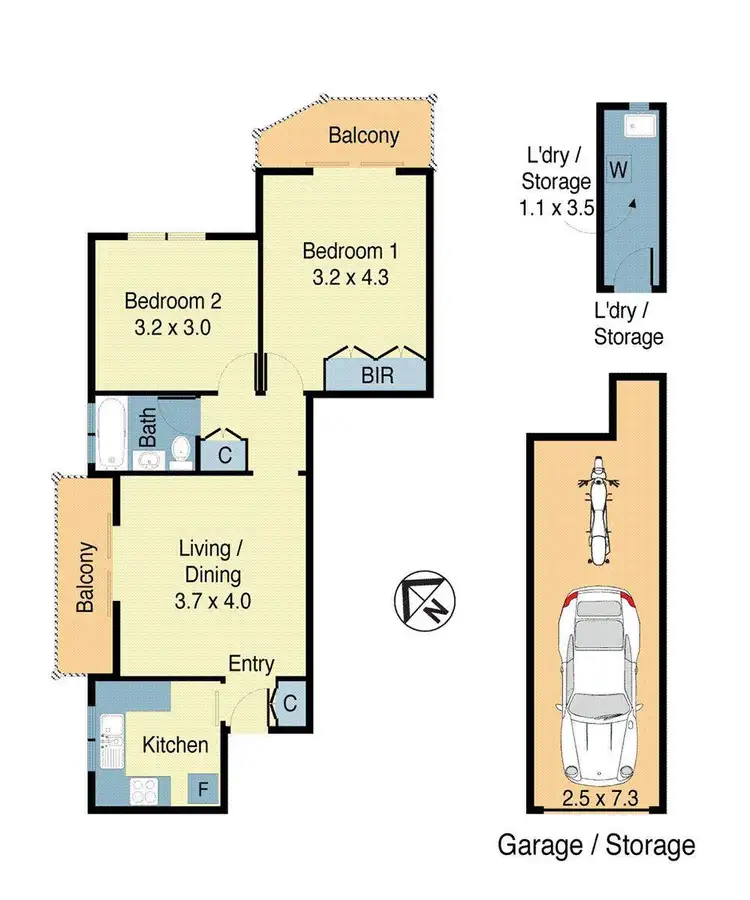 Floorplan of Homely apartment listing, 7/25 Hepburn Avenue, Gladesville NSW 2111
