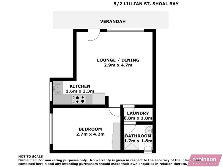 Floorplan of Homely unit listing, 5/2 Lillian  Street, Shoal Bay NSW 2315