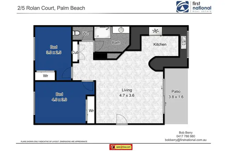 Floorplan of Homely unit listing, 2/5 Rolan Court, Palm Beach QLD 4221