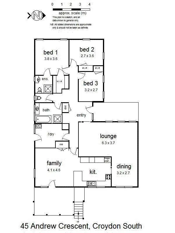 Floorplan of Homely house listing, 45 Andrew Crescent, Croydon South VIC 3136