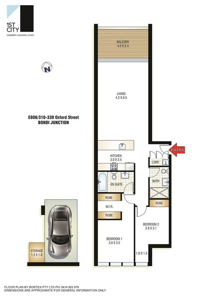 Floorplan of Homely apartment listing, E806/310-330 Oxford Street, Bondi Junction NSW 2022