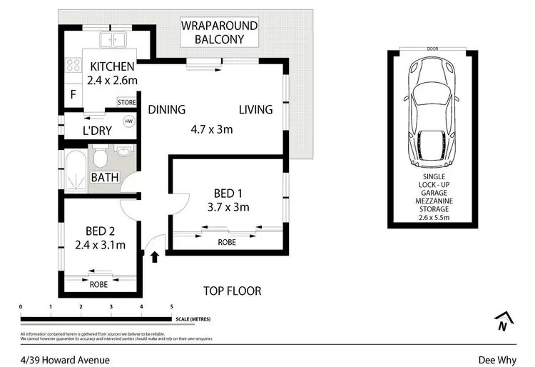 Floorplan of Homely unit listing, 4/39 Howard Avenue, Dee Why NSW 2099