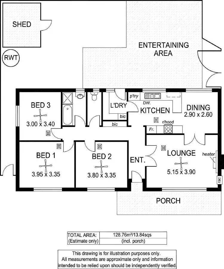Floorplan of Homely house listing, 59 Conmurra Avenue, Edwardstown SA 5039