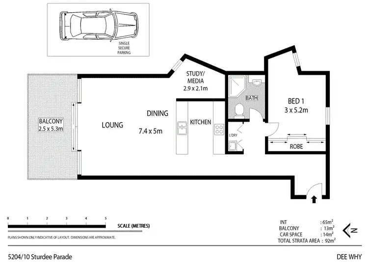 Floorplan of Homely unit listing, 5204/10 Sturdee Parade, Dee Why NSW 2099