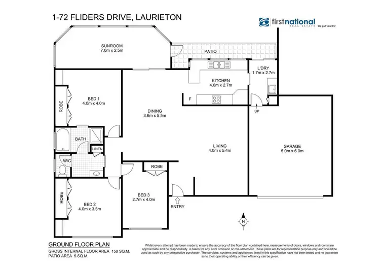 Floorplan of Homely villa listing, 1/72 Flinders Drive, Laurieton NSW 2443