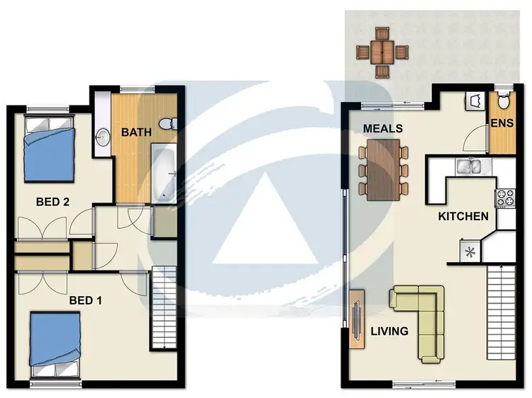 Floorplan of Homely townhouse listing, 58/188 Ewing Road, Woodridge QLD 4114