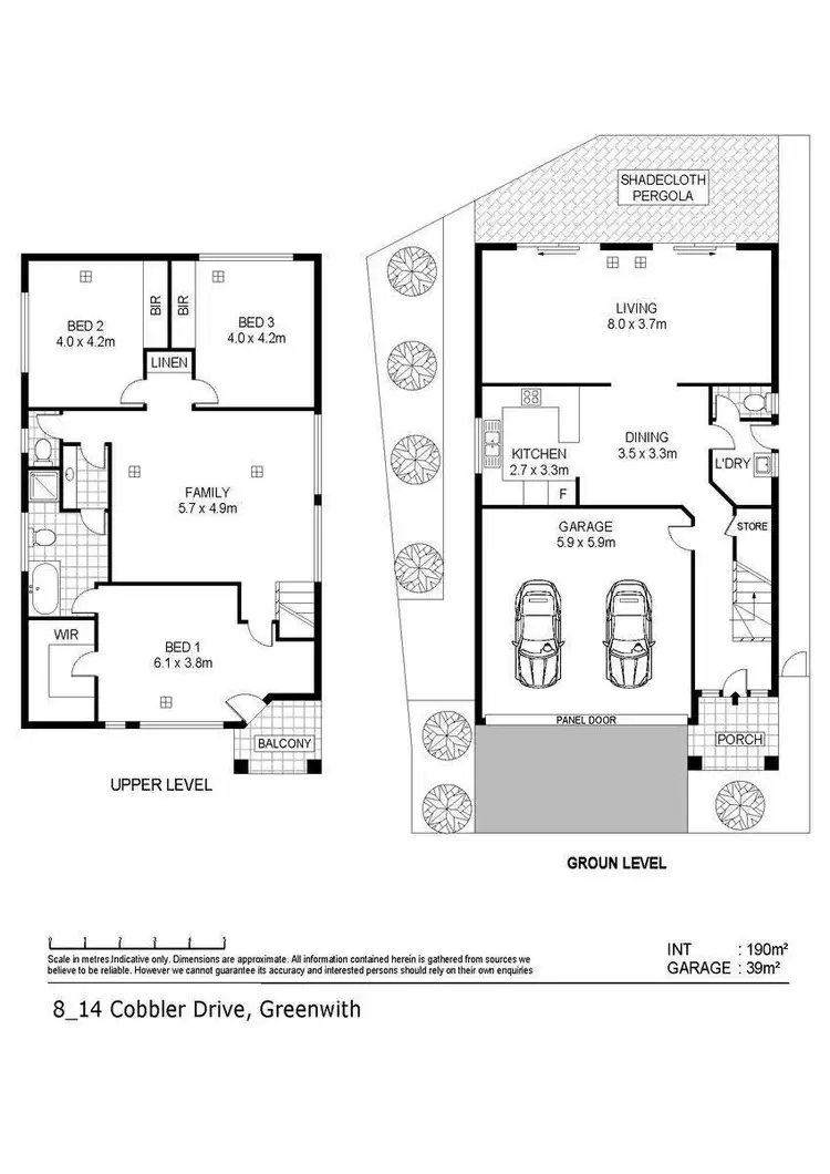 Floorplan of Homely townhouse listing, 8/24 Cobbler Drive, Greenwith SA 5125