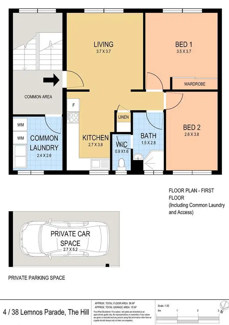 Floorplan of Homely unit listing, 4/38 Lemnos Parade, The Hill NSW 2300