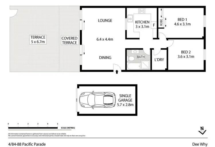 Floorplan of Homely unit listing, 4/84-88 Pacific Parade, Dee Why NSW 2099