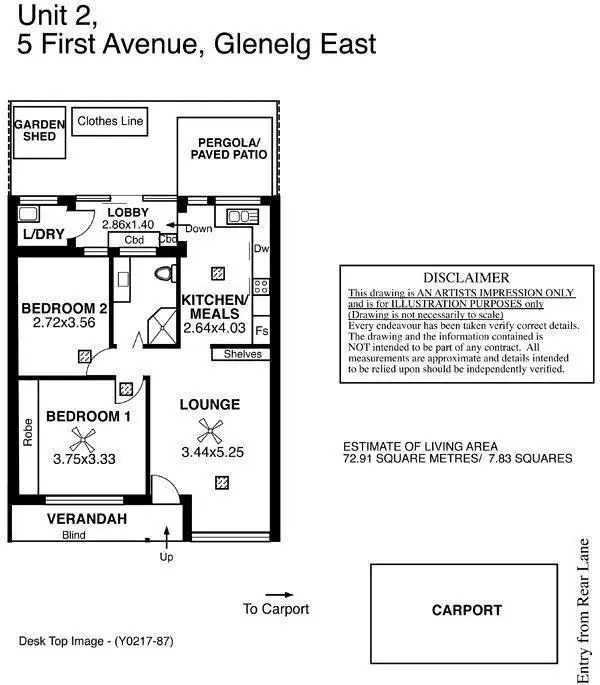 Floorplan of Homely unit listing, 2/5 First Avenue, Glenelg East SA 5045