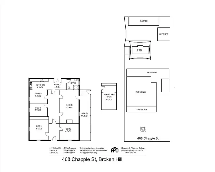 Floorplan of Homely house listing, 408 Chapple Street, Broken Hill NSW 2880