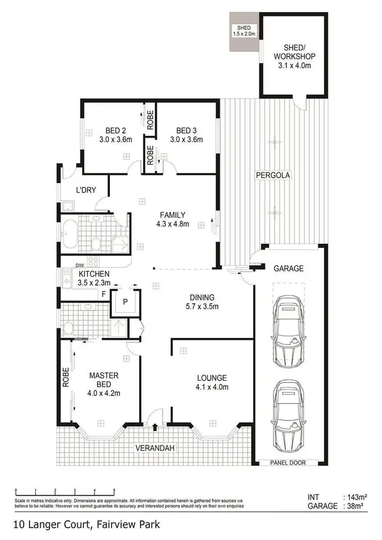 Floorplan of Homely house listing, 10 Langer Court, Fairview Park SA 5126