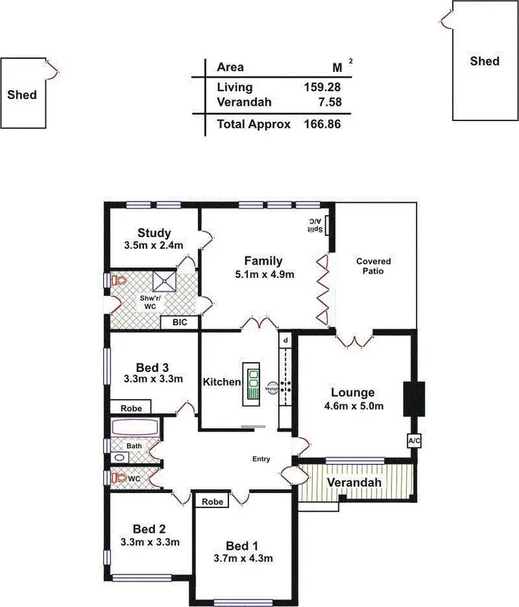 Floorplan of Homely house listing, 2 Windsor Avenue, Clapham SA 5062
