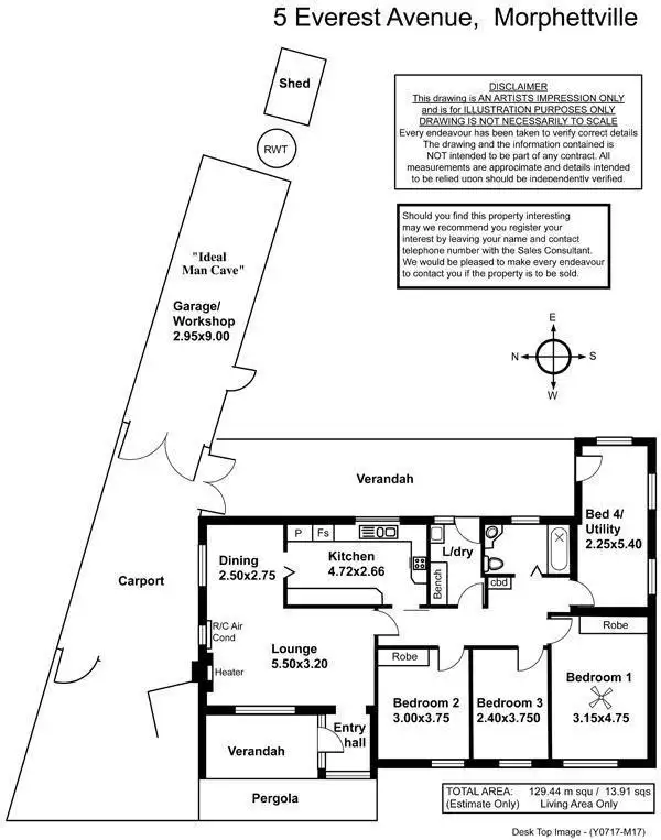 Floorplan of Homely house listing, 5 Everest Avenue, Morphettville SA 5043