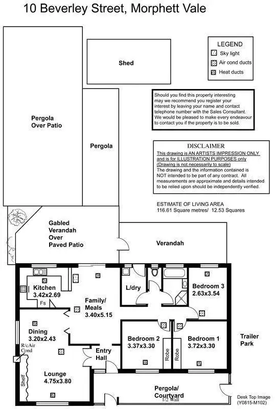 Floorplan of Homely house listing, 10 Beverley Street, Morphett Vale SA 5162