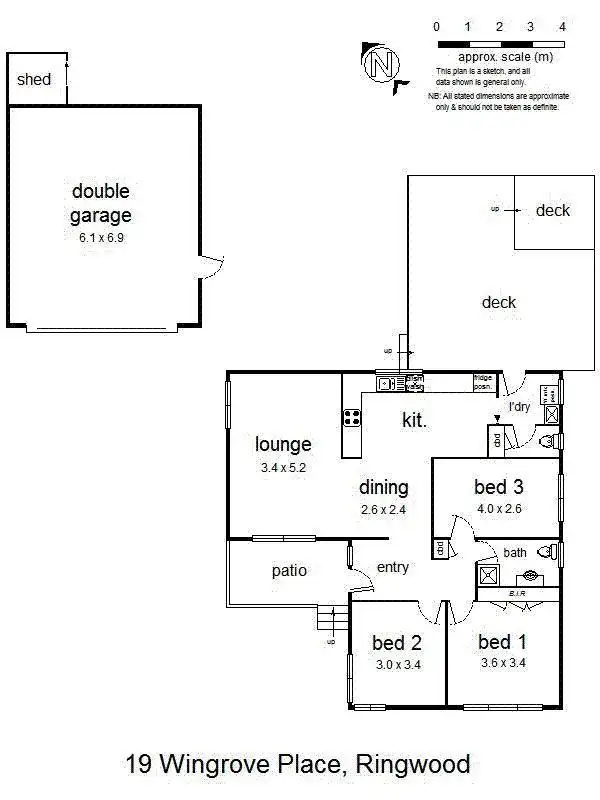 Floorplan of Homely house listing, 19 Wingrove Place, Ringwood VIC 3134