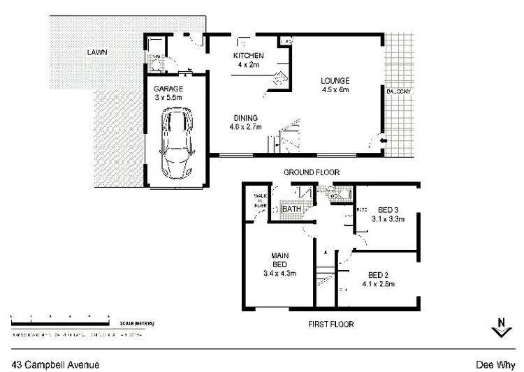 Floorplan of Homely house listing, 43 Campbell Avenue, Cromer NSW 2099
