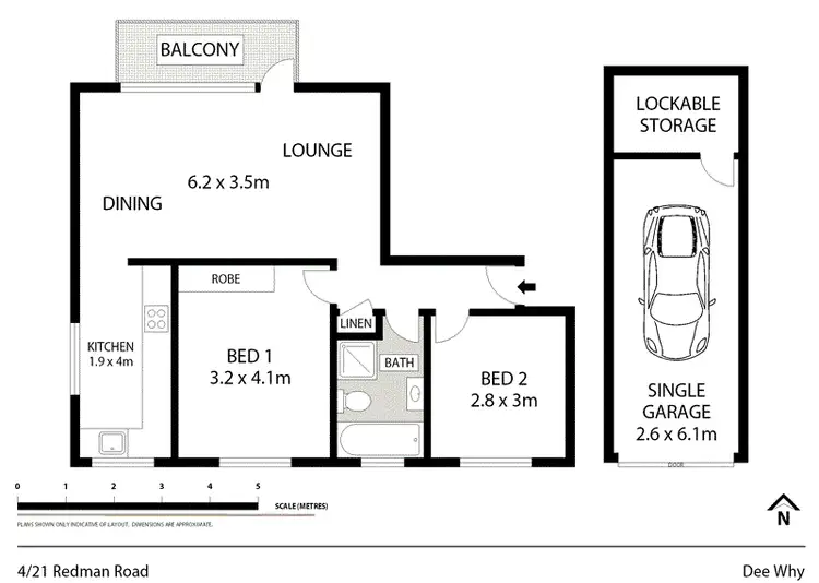 Floorplan of Homely unit listing, 4/21 Redman Road, Dee Why NSW 2099