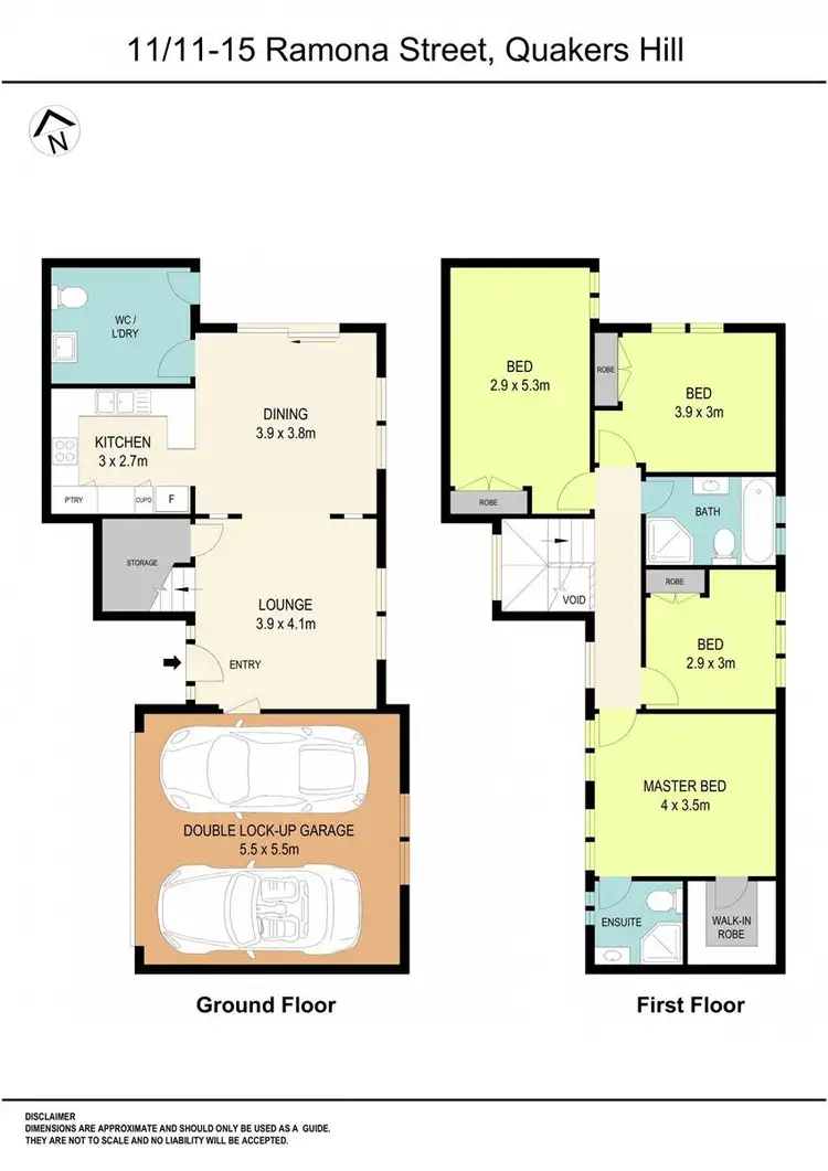 Floorplan of Homely townhouse listing, 11/11-15 Ramona Street, Quakers Hill NSW 2763