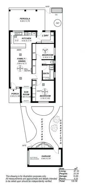 Floorplan of Homely unit listing, 3/131 Robsart Street, Parkside SA 5063