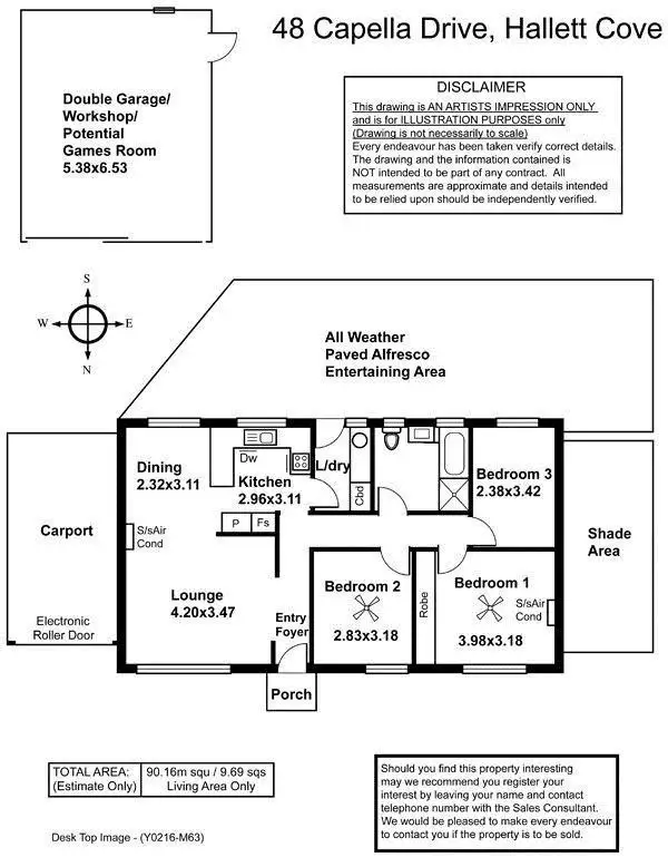 Floorplan of Homely house listing, 48 Capella Drive, Hallett Cove SA 5158