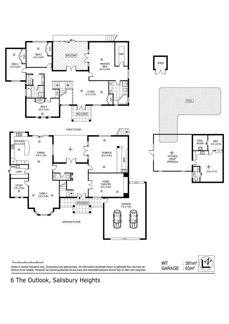 Floorplan of Homely house listing, 6 The Outlook, Salisbury Heights SA 5109