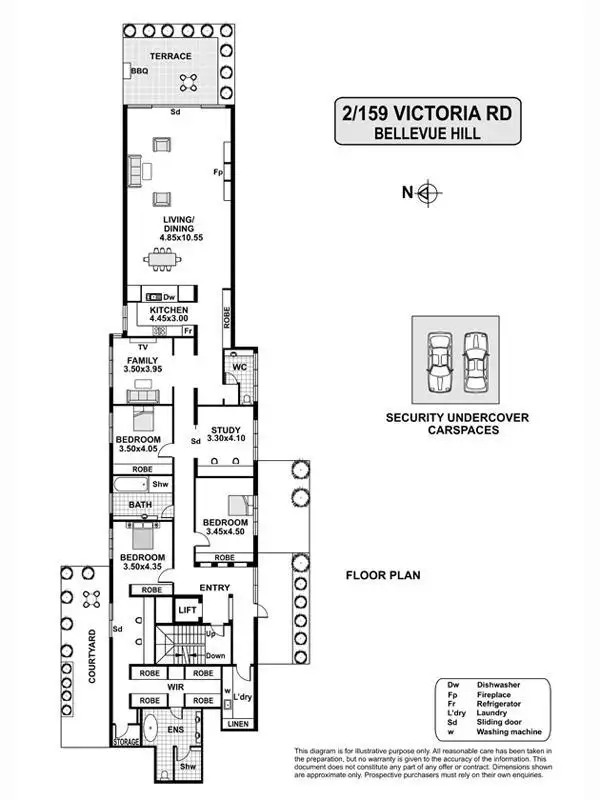 Floorplan of Homely apartment listing, 2/159 Victoria  Road, Bellevue Hill NSW 2023