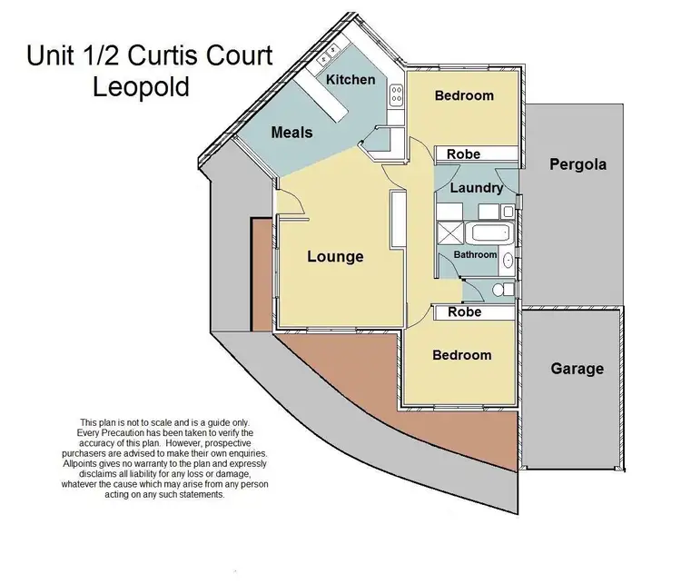 Floorplan of Homely townhouse listing, 1/2 Curtis Court, Leopold VIC 3224