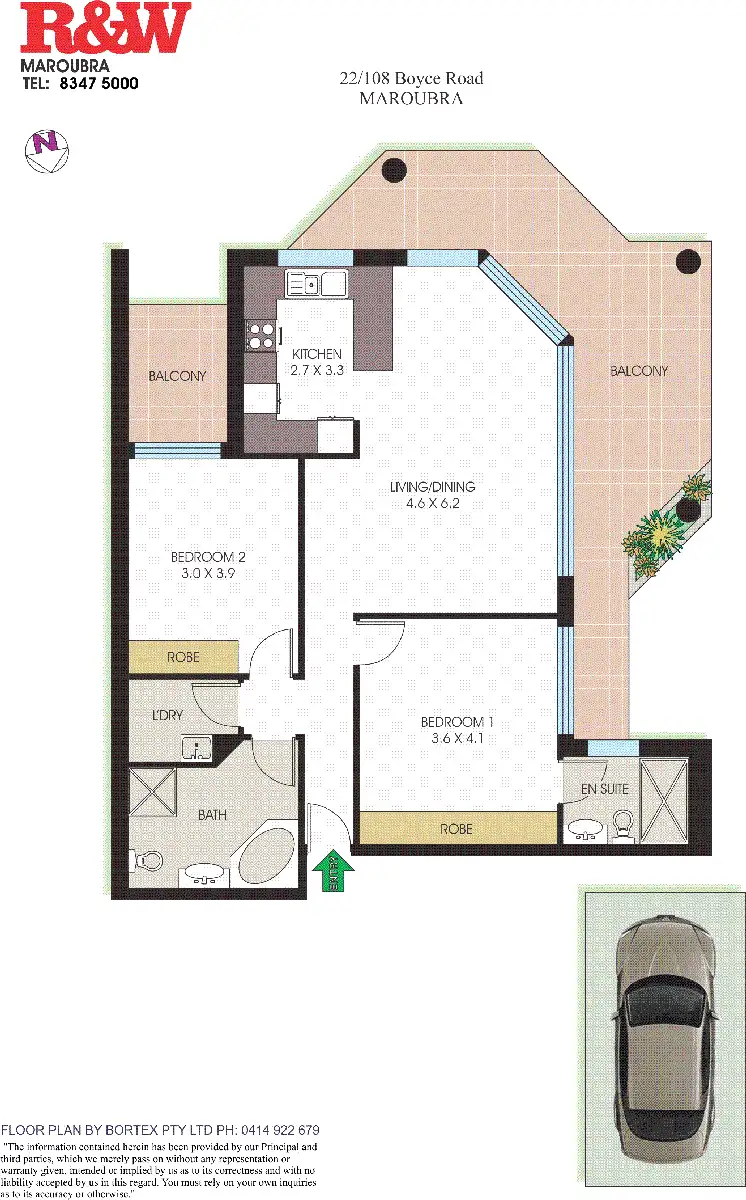 Floorplan of Homely apartment listing, 22/108 Boyce Road, Maroubra NSW 2035