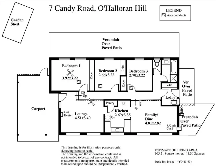 Floorplan of Homely house listing, 7 Candy Road, O'halloran Hill SA 5158
