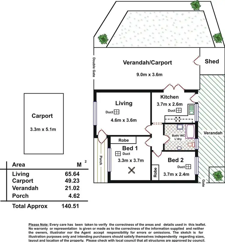 Floorplan of Homely unit listing, 1/67 Price Street, Melrose Park SA 5039