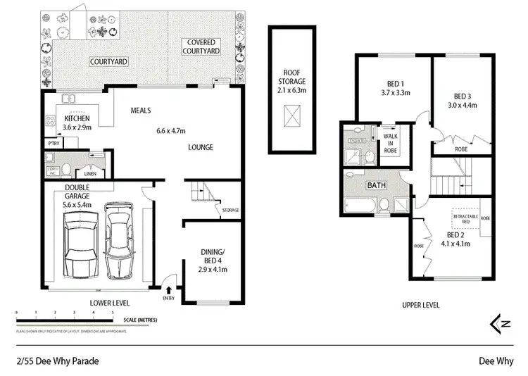 Floorplan of Homely townhouse listing, 2/55 Dee Why Parade, Dee Why NSW 2099