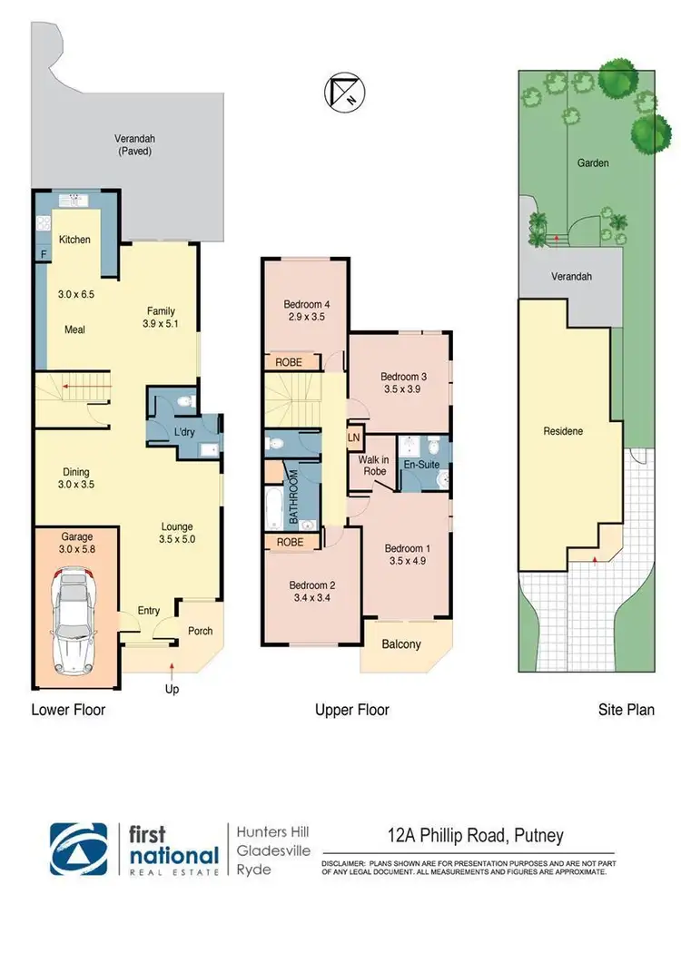 Floorplan of Homely semi-detached listing, 12A Phillip Road, Putney NSW 2112