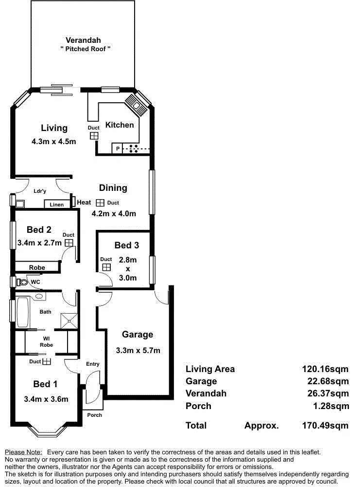 Floorplan of Homely house listing, 36 Manning Crescent, Pooraka SA 5095
