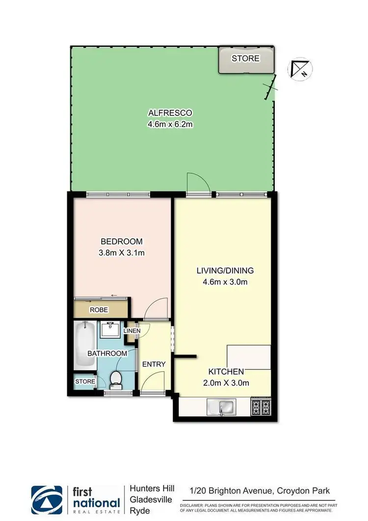Floorplan of Homely apartment listing, 1/20 Brighton Avenue, Croydon Park NSW 2133