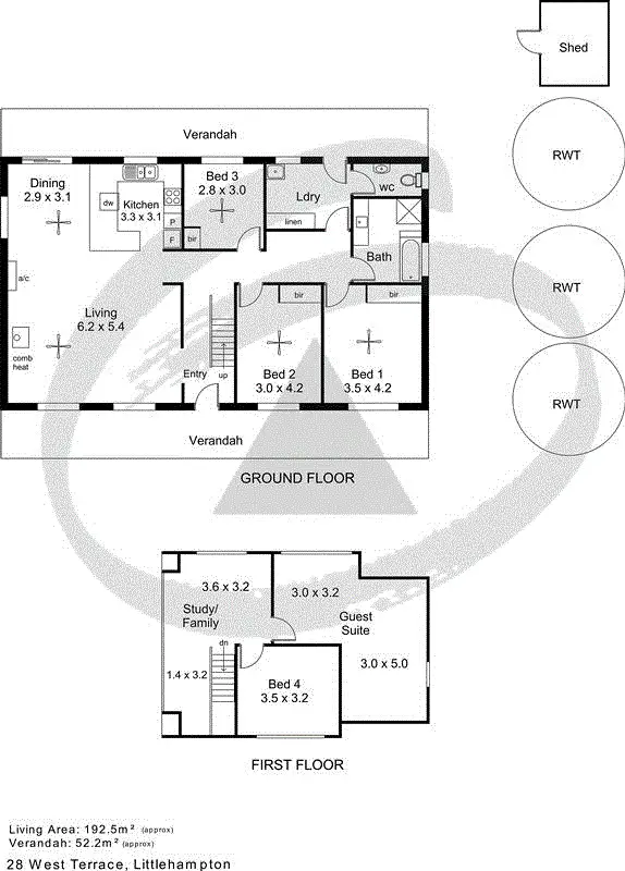 Floorplan of Homely house listing, 28 West Terrace, Littlehampton SA 5250
