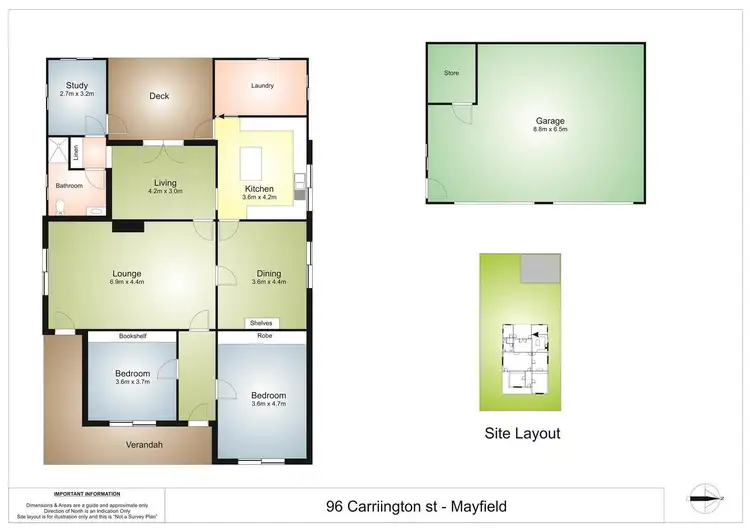 Floorplan of Homely house listing, 96 Carrington Street, Mayfield NSW 2304