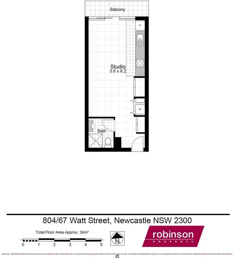 Floorplan of Homely apartment listing, 804/67 Watt Street, Newcastle NSW 2300