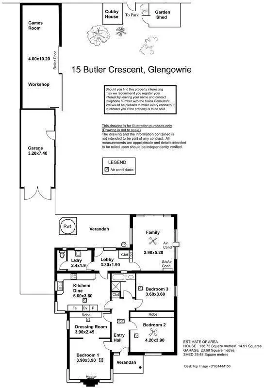 Floorplan of Homely house listing, 15 Butler Crescent, Glengowrie SA 5044
