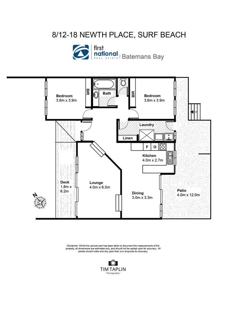 Floorplan of Homely unit listing, 8/12-18 Newth Place, Surf Beach NSW 2536