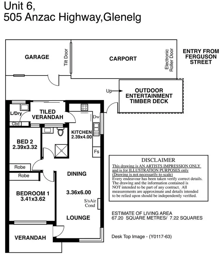 Floorplan of Homely unit listing, 6/505 Anzac Highway, Glenelg North SA 5045
