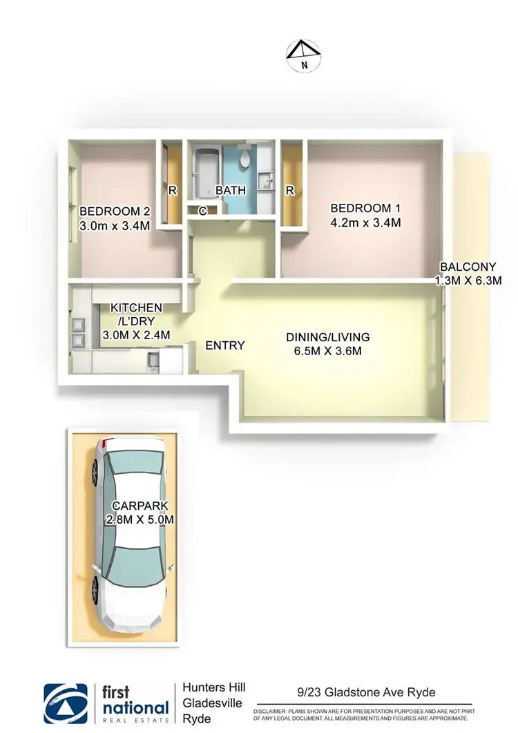 Floorplan of Homely apartment listing, 9/23 Gladstone Avenue, Ryde NSW 2112